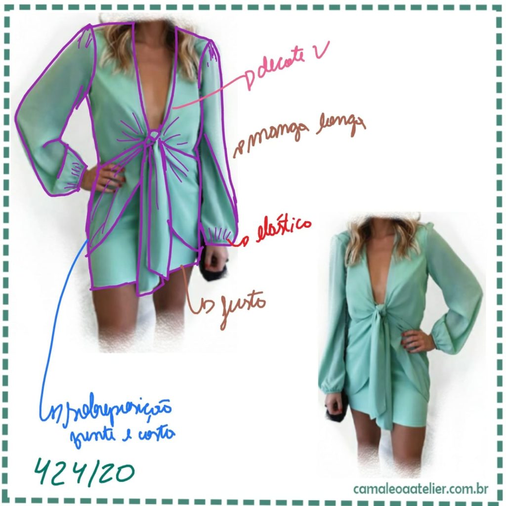 Molde Vestido Azul Piscina 424/20
