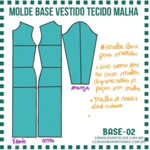 Molde Vestido Base Malha-Base 02