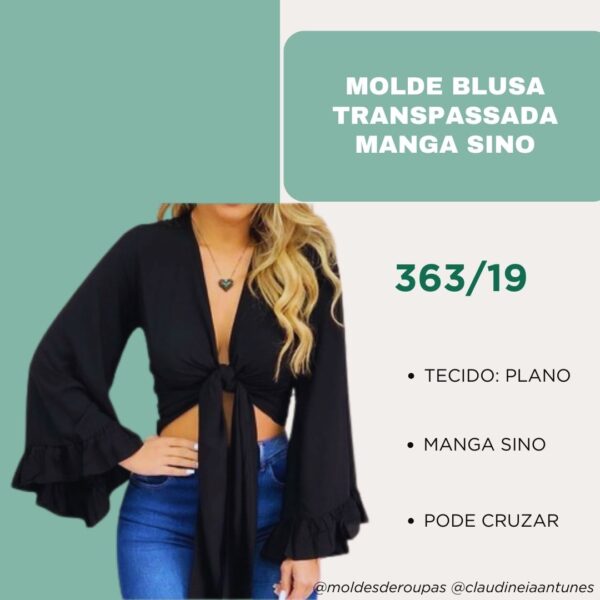 Molde Blusa Transpassada Manga Sino 363/19