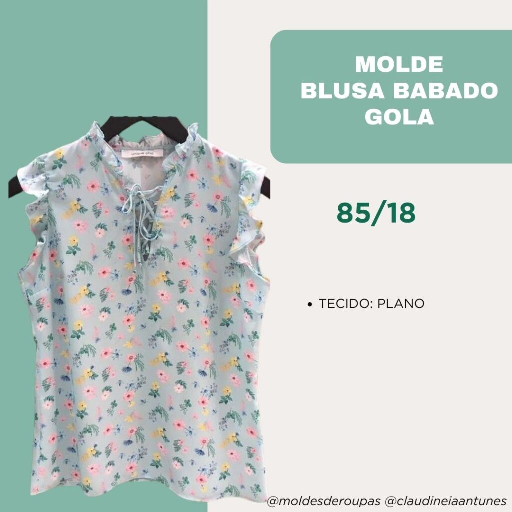 Molde Blusa Babado Gola 85/18