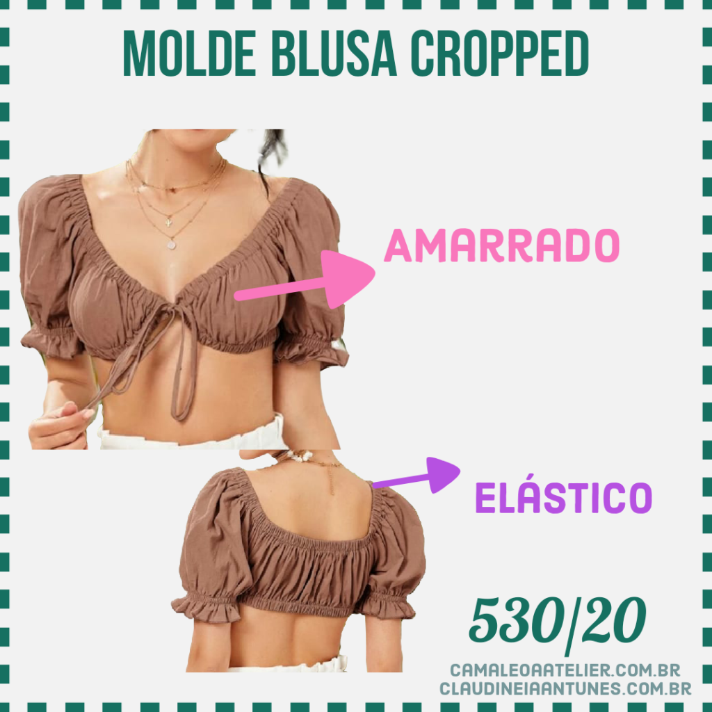 Molde Blusa Cropped Manga Curta 530/20