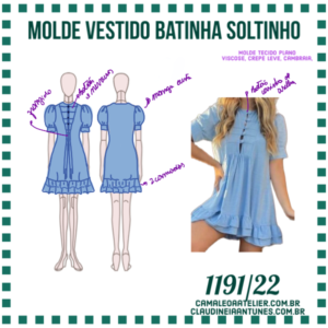 Molde Vestido Batinha Soltinho 1191/22