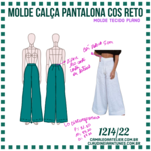 Molde Calça Pantalona Cos Reto 1214/22