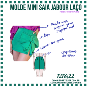 Molde Mini Saia Jabour Laço 1218/22