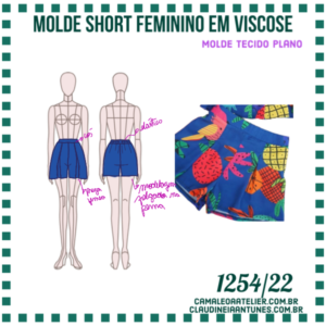 Molde Short Feminino em Viscose 1254/22