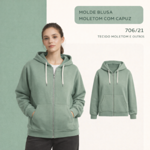 Molde Blusa Moletom com Capuz 706/21