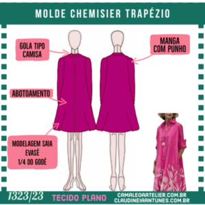 Molde Chemisier Trapézio 1323/23