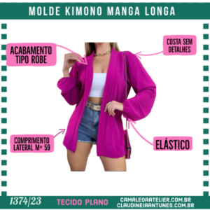 Molde Kimono Manga Longa 1374/23