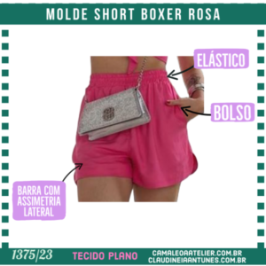 Molde Short Boxer Rosa 1375/23