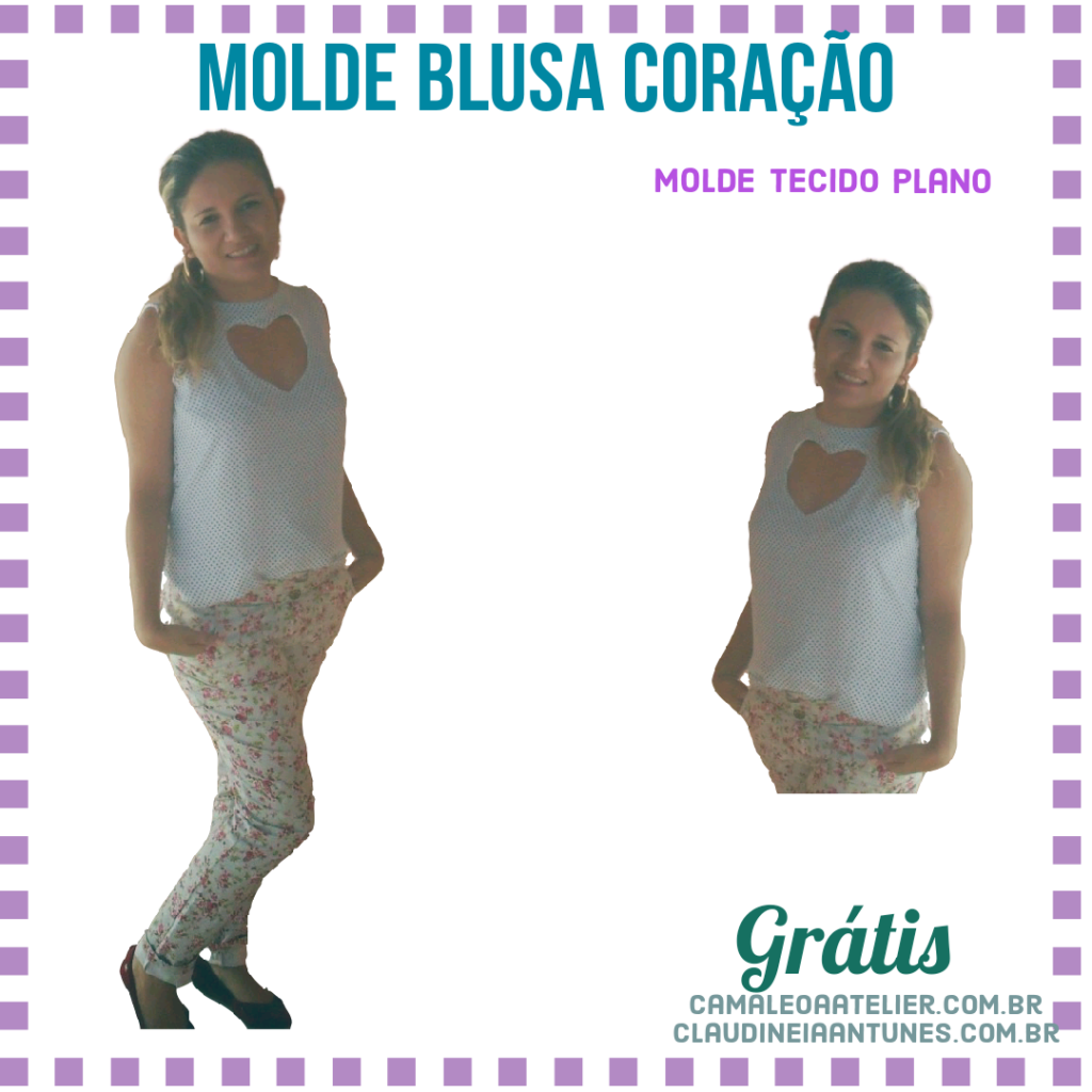 Molde Blusa Coração