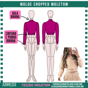 Molde Cropped Moletom 1399/23
