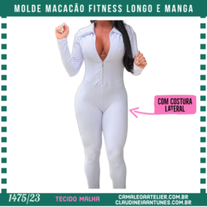 Molde Macacão Fitness Longo e Manga 1475/23