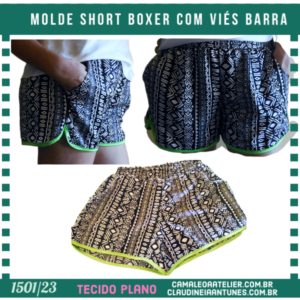 Molde Short Boxer com Viés Barra 1501/23