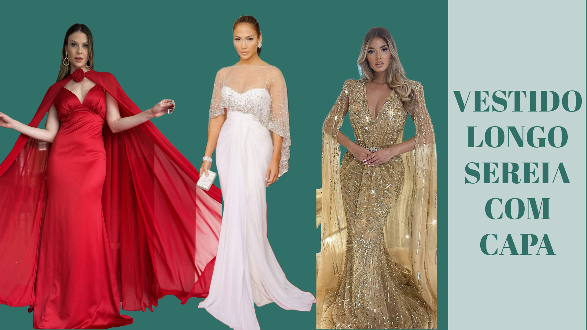 Elegância com um Toque Extra: Vestidos de Festa com Capa – CAMALEOA ...