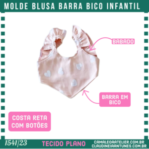 Molde Blusa Barra Bico Infantil 1541/23