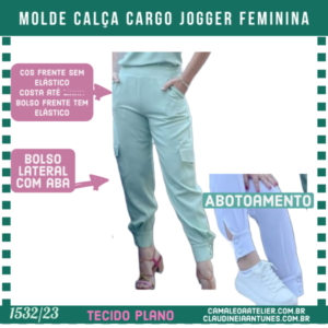 Molde Calça Cargo Jogger Feminina 1532/23