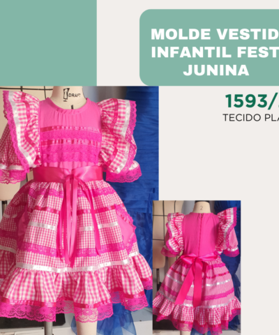 MOLDE VESTIDO INFANTIL FESTA JUNINA 1593/24