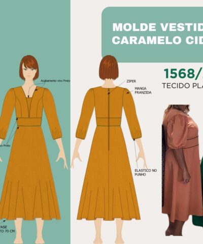 MOLDE VESTIDO CARRAMELO CIDA 1568/24