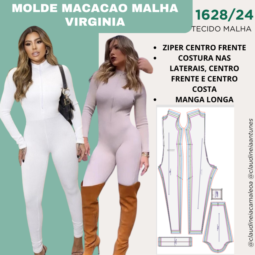 MOLDE MACACAO MALHA VIRGINIA 1628/24