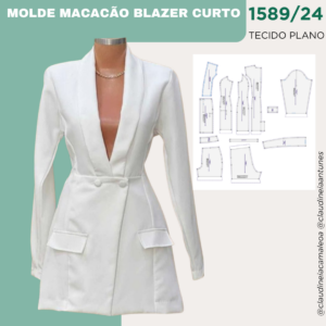 MOLDE MACACÃO BLAZER CURTO  1589/24