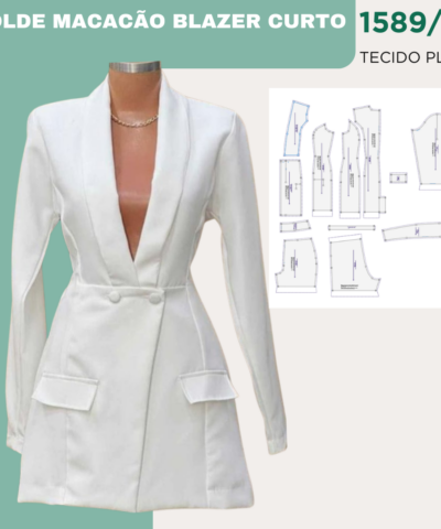 MOLDE MACACÃO BLAZER CURTO  1589/24