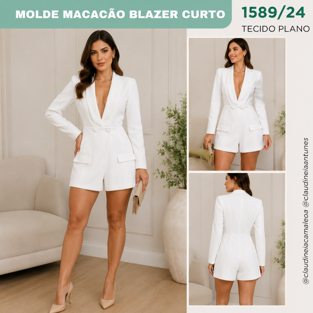 Molde Macacão Blazer Curto 1589/24