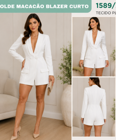 MOLDE MACACÃO BLAZER CURTO  1589/24