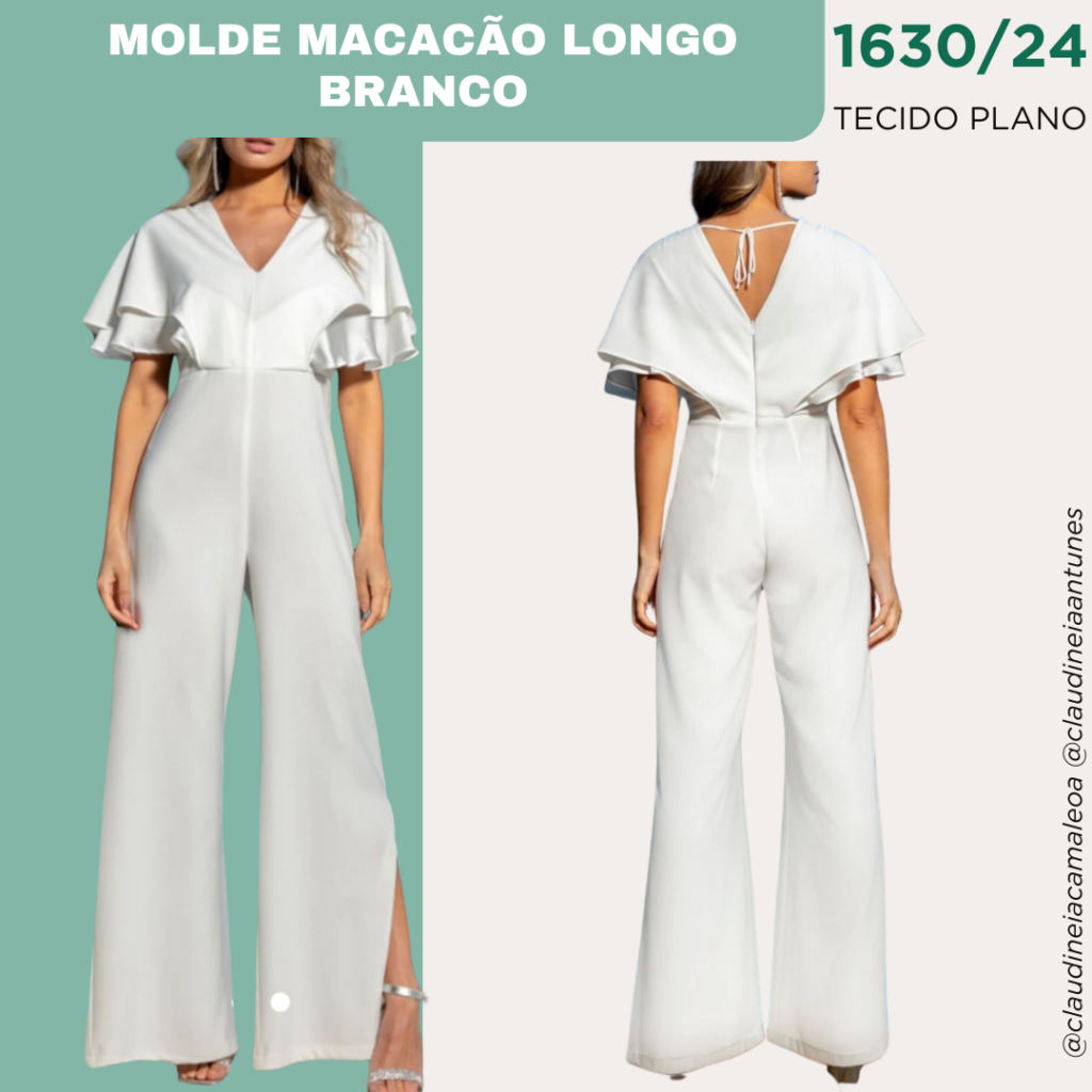 Molde Macacão Longo Branco 1630/24