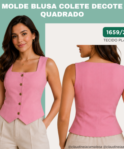 MOLDE BLUSA COLETE DECOTE QUADRADO 1659/25